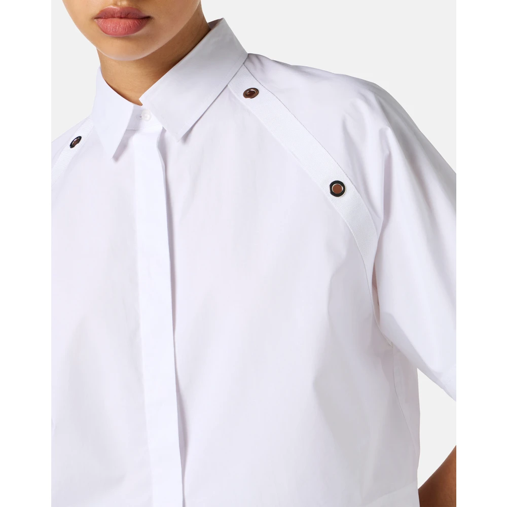 Iceberg Witte cropped fit overhemd van katoenpopeline White Dames
