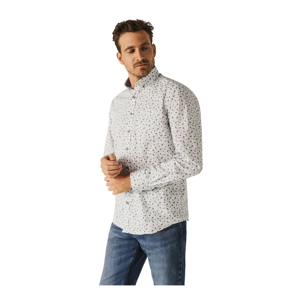 State of Art Casual lichtblauw overhemd Multicolor Heren