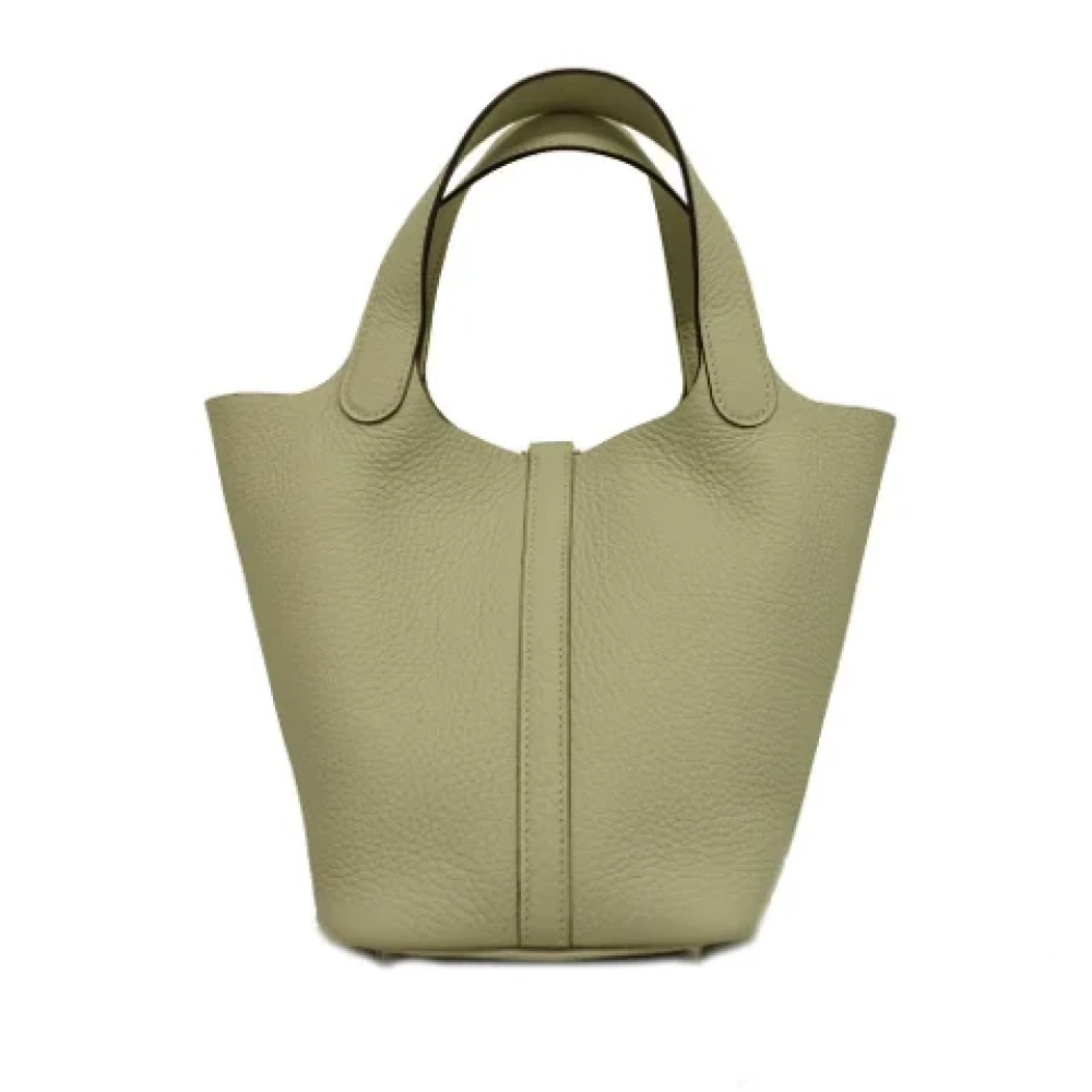 Hermès Vintage Pre-owned Fabric handbags Green Dames