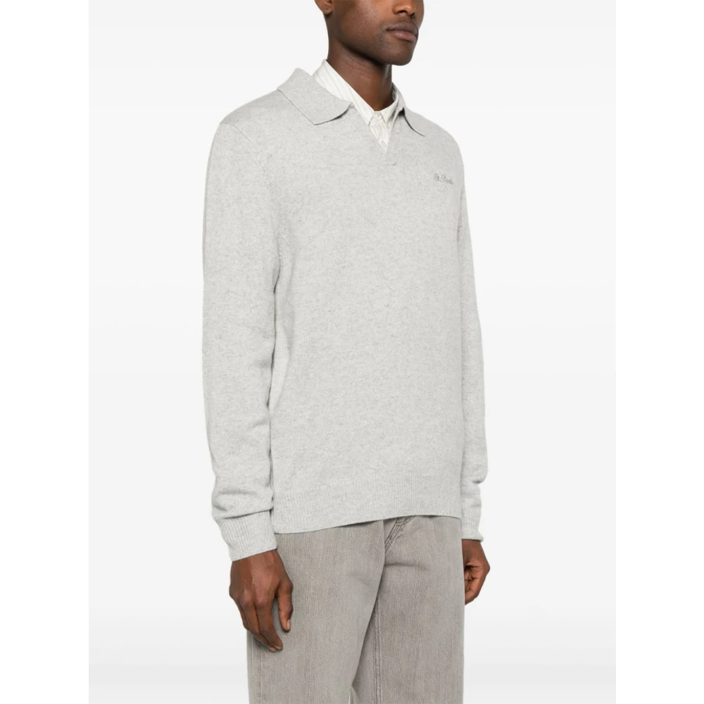 MC2 Saint Barth Grijze Trui Aw24 Gray Heren