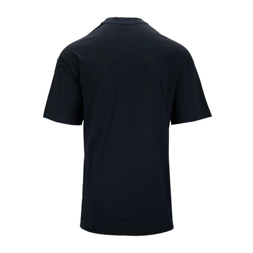 Msgm Heren Grafische Print Katoenen T-Shirt Black Heren
