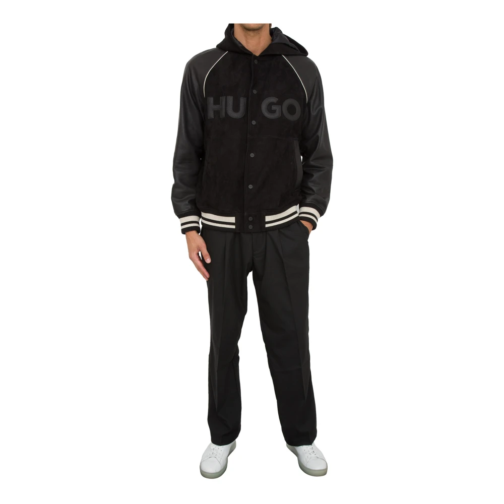 Hugo Boss Stijlvol Leer Nero Black Heren