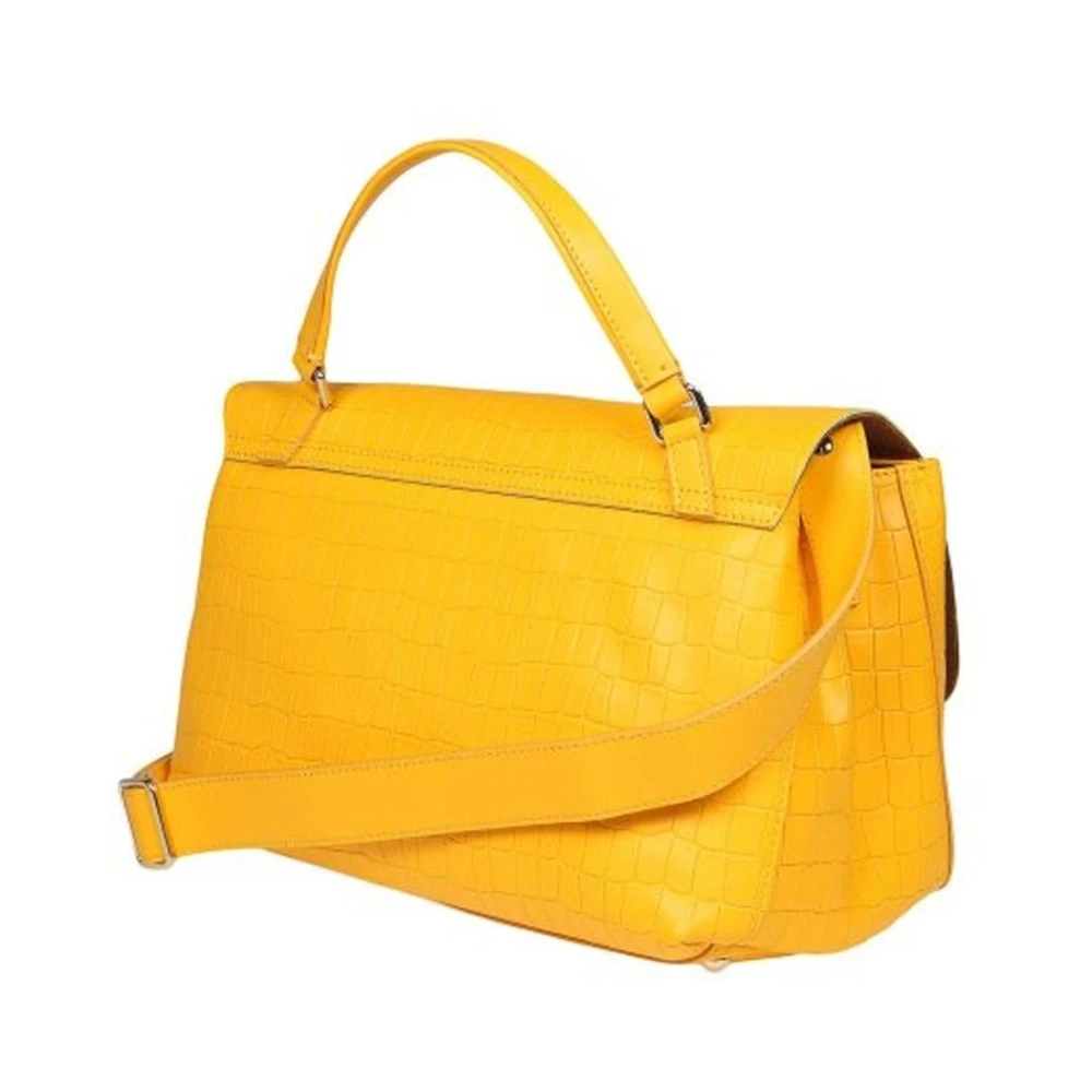 Zanellato Krokodillenleer Schoudertas Yellow Dames
