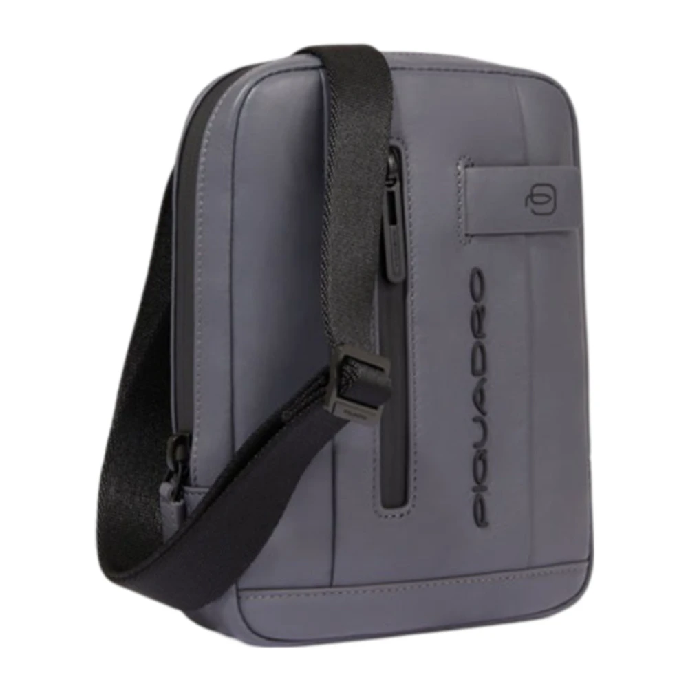 Piquadro Grijze iPad Mini Schoudertas Gray Unisex