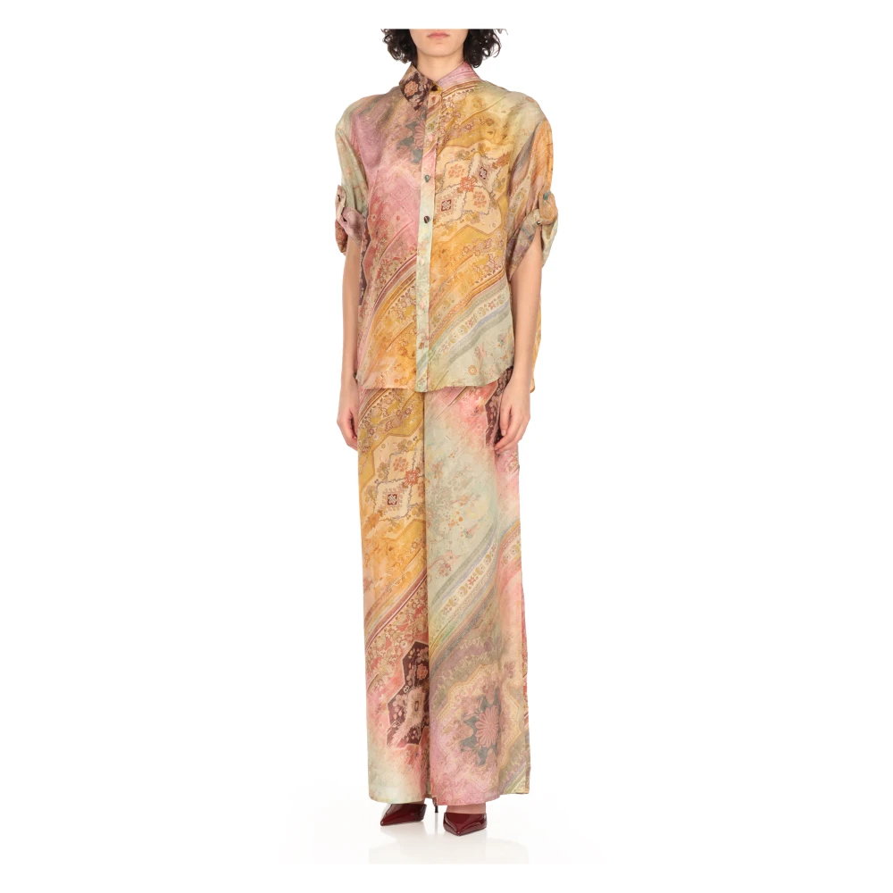 Zimmermann Multicolor zijden overhemd met all-over patroon Multicolor Dames
