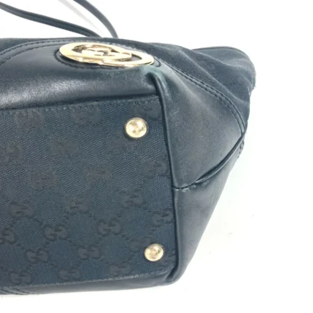 Gucci Vintage Pre-owned Canvas totes Black Dames