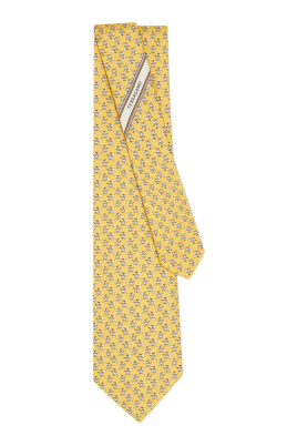yellow-dog-motif-slim-tie