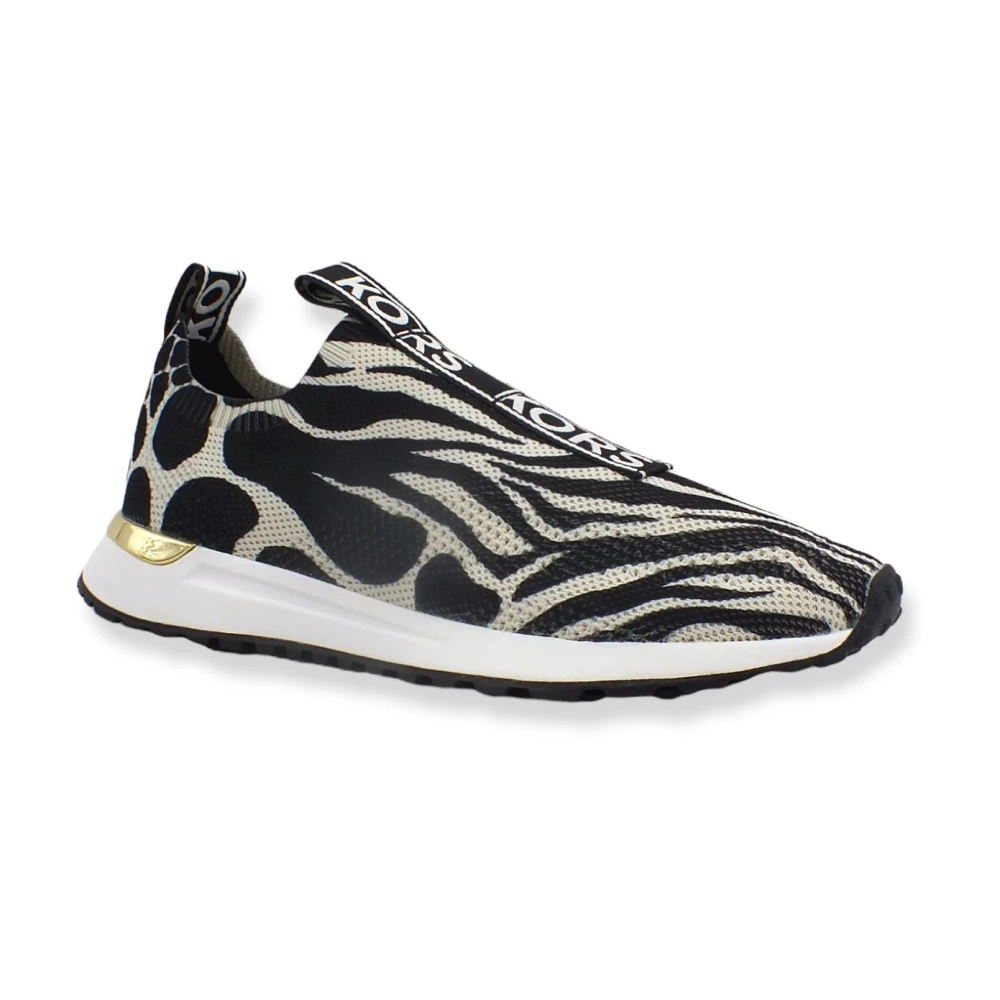 Michael Kors Bodie Logo Tape Printed Mesh Slip-On Trainer Dames Schoenen Veelkleurig Multicolor
