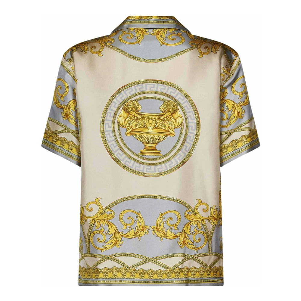 Versace La Coupe des Dieux Zijden Overhemd Multicolor Heren