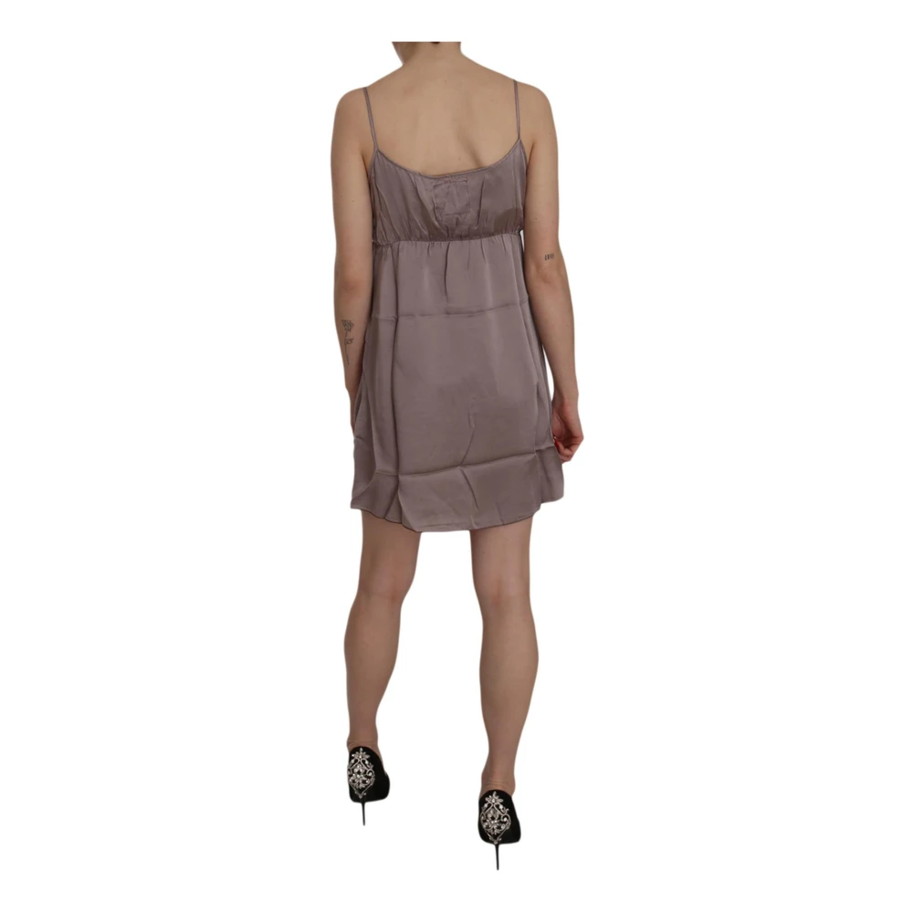 Pink Memories Zijden A-lijn Mini Jurk Licht Paars Purple Dames