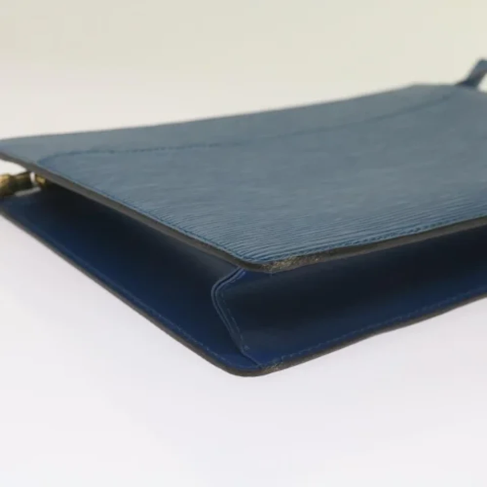 Louis Vuitton Vintage Pre-owned Leather clutches Blue Dames
