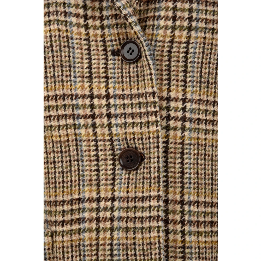 Aspesi Tweed Jas met Knoopsluiting aan de Voorkant Beige Dames