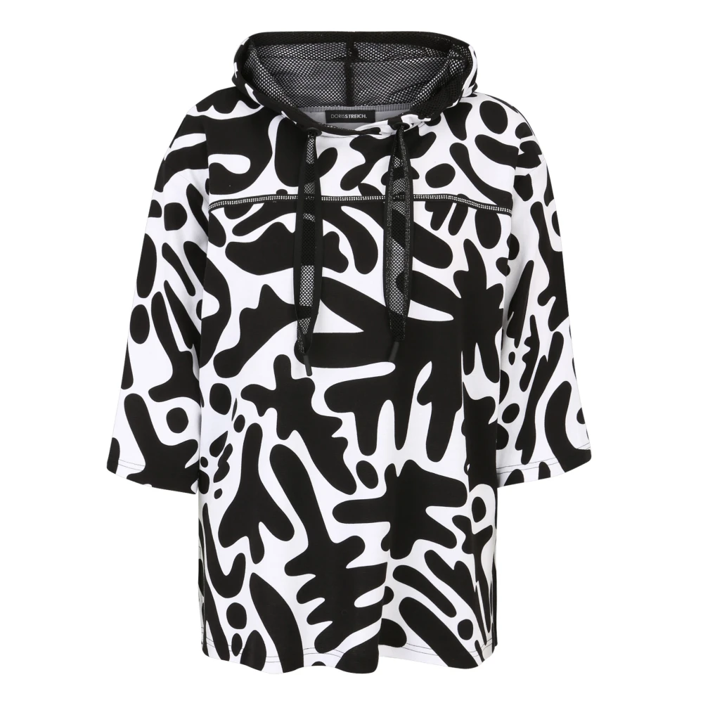 Doris S Sweatshirt met grafische print en netdetails Multicolor Dames