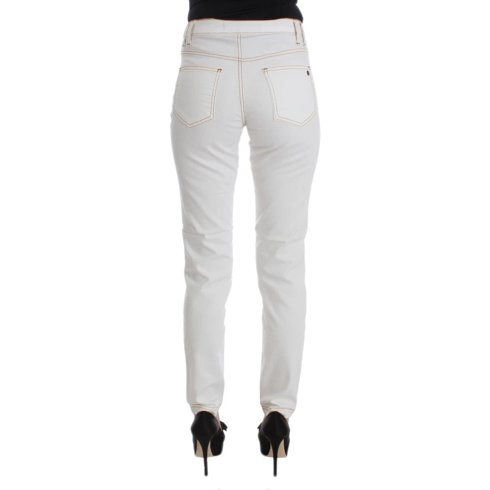 Roberto Cavalli Slim Fit Denim White Dames