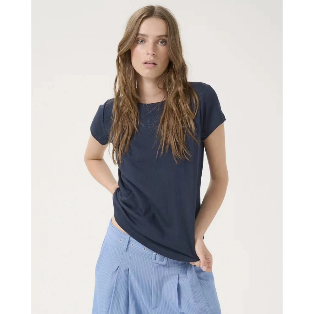 My Essential Wardrobe Korte Mouw MandyMW Tee Blue Dames