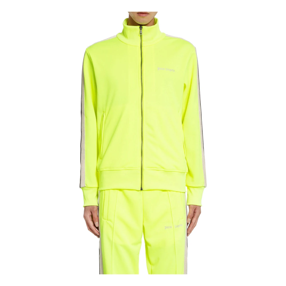 Palm Angels Fluo Track Jack met Hoge Hals Yellow Heren