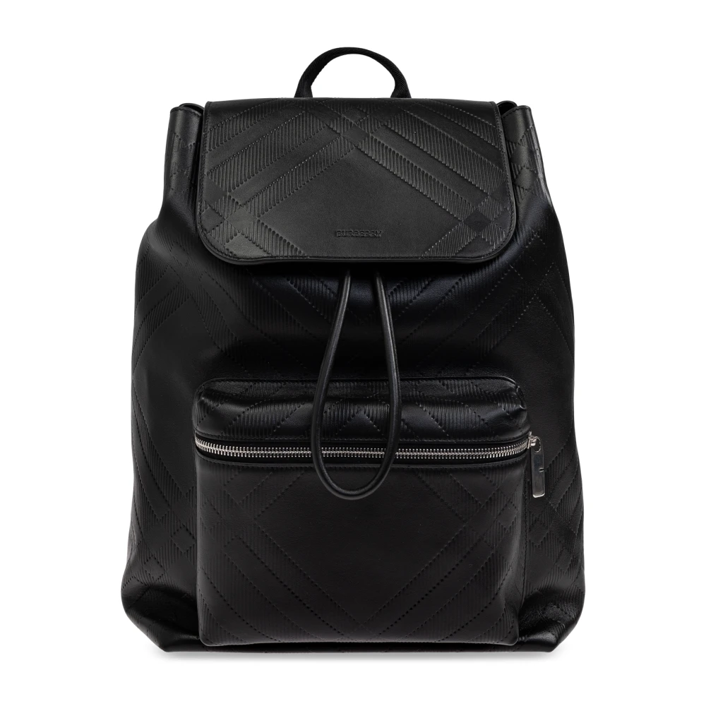 Burberry Leren rugzak Black Heren