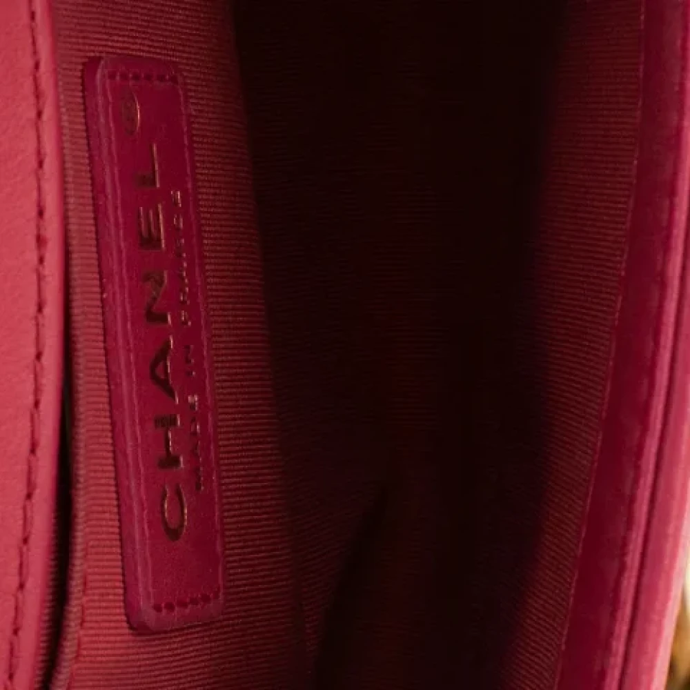 Chanel Vintage Pre-owned Leather handbags Pink Dames