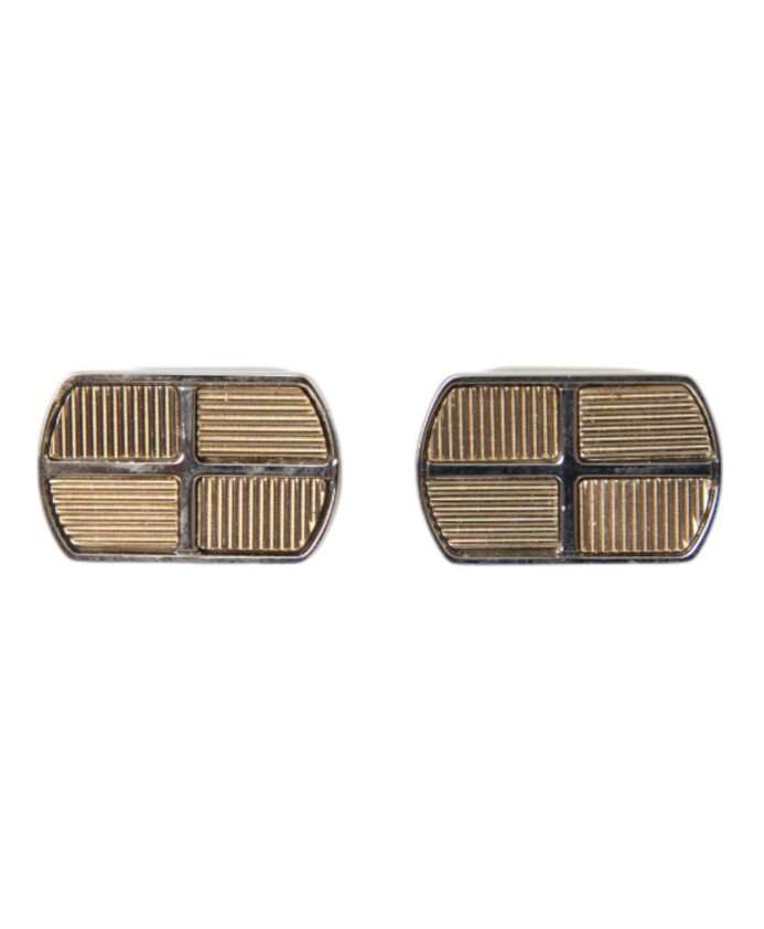 silver-and-gold-brass-cufflinks