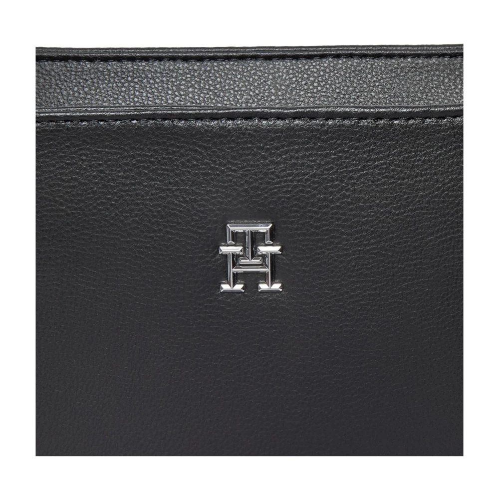Tommy Hilfiger Imitatieleren Tote Tas Zwart Black Dames