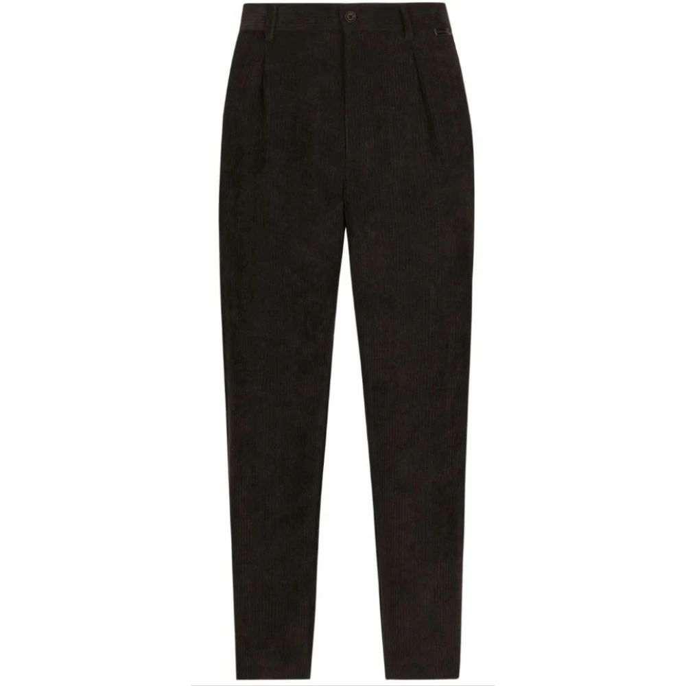Dolce & Gabbana Men's Black Slim-Fit Trousers - Slim-Fit Trousers - Xl - Trousers
