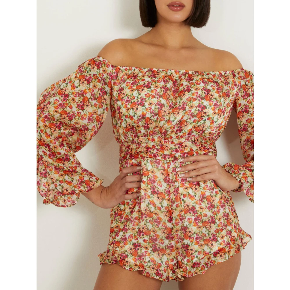 Guess Bloemen Jumpsuit Set Sunny Rose Multicolor Dames