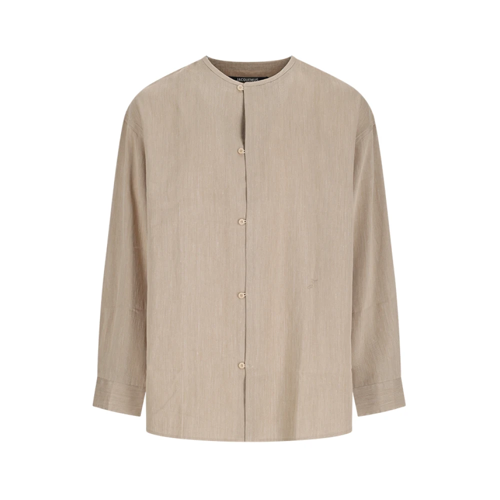 Jacquemus Beige Casual Shirts, Male, M, La Chemise Pastro
