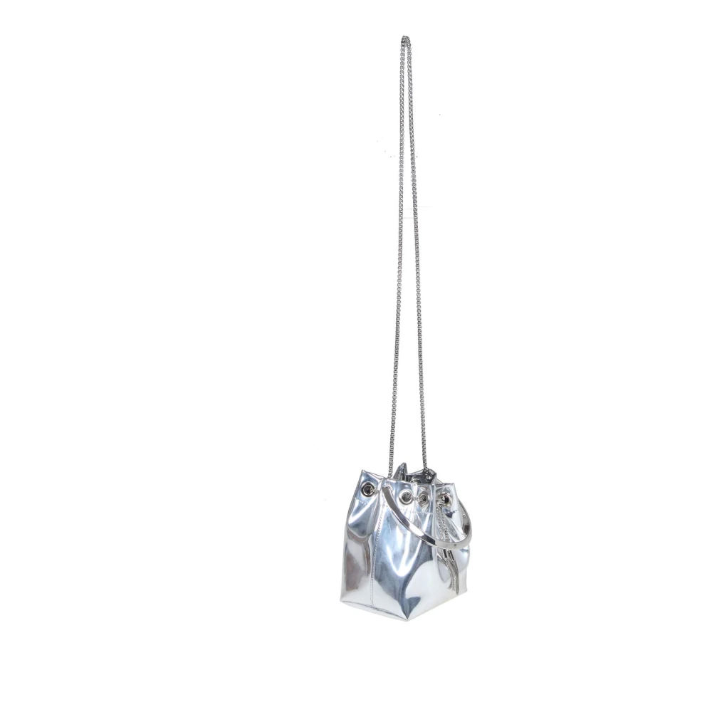 Jimmy Choo Zilver Metallic Leren Emmer Handtas Gray Dames