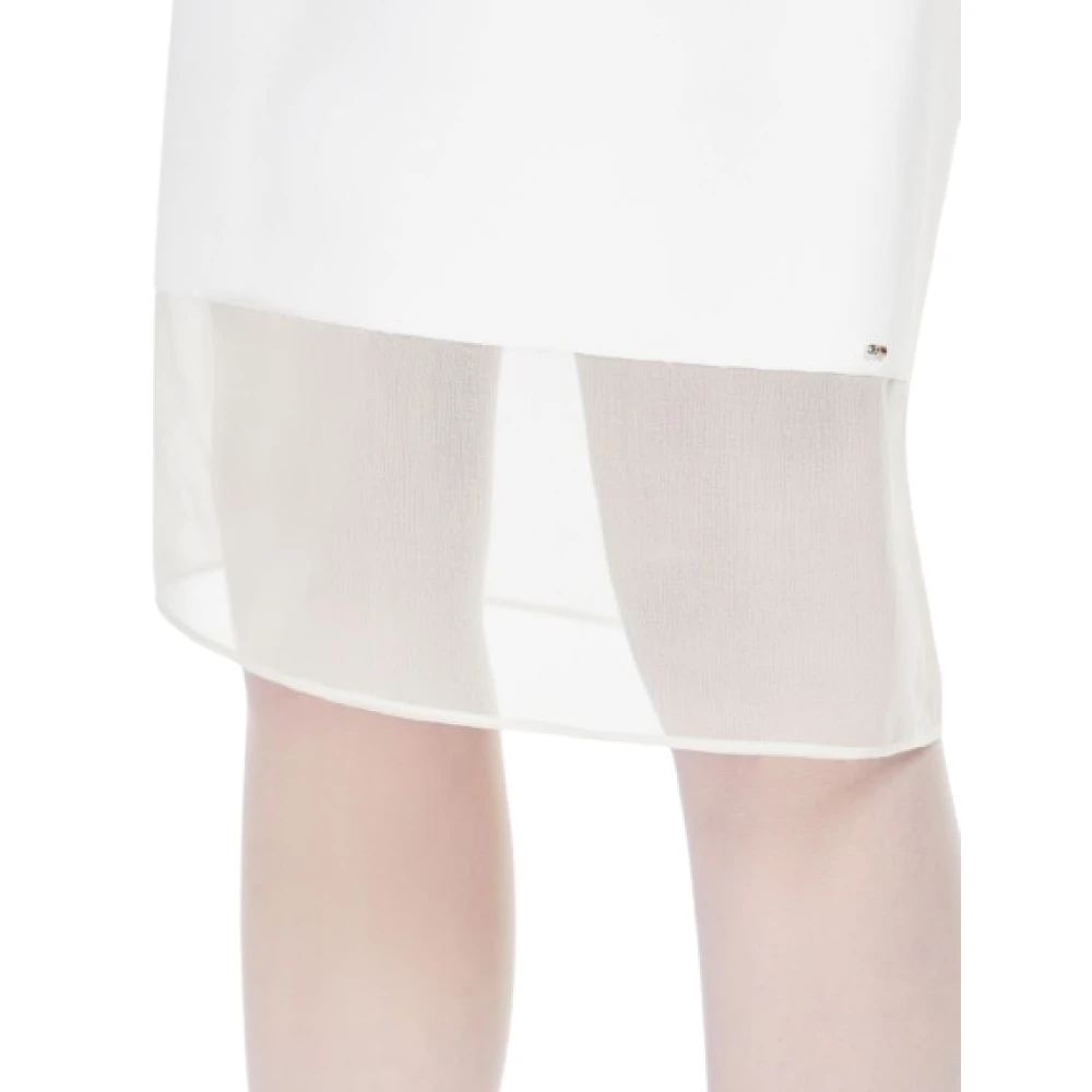SPORTMAX Witte katoenen rok met lage taille White Dames