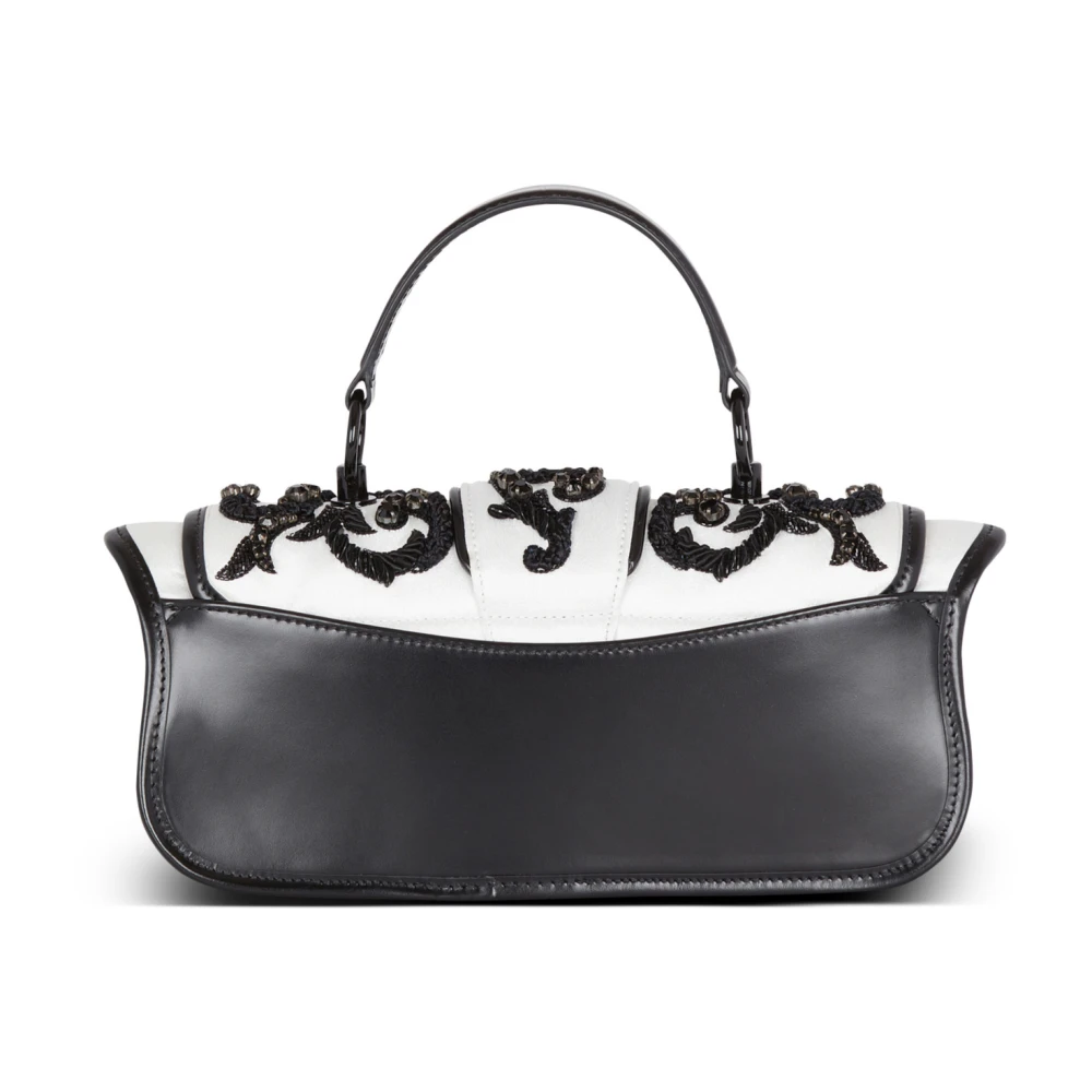 Balmain Blaze Pouch Satin Tas White Dames