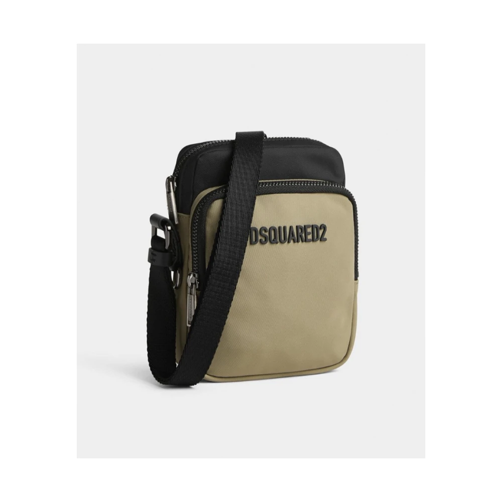 Dsquared2 Schoudertas met Rits en Logo Zak Beige Heren