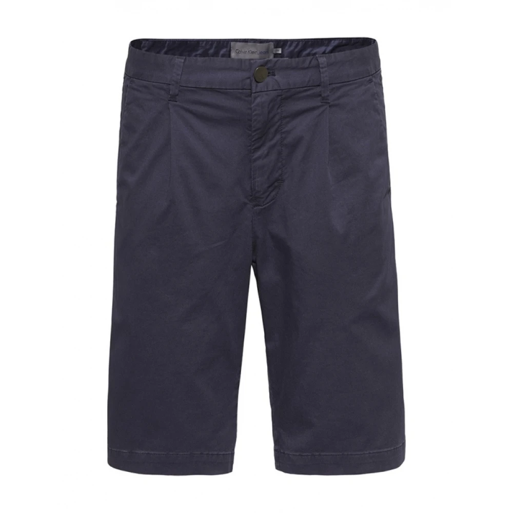 Calvin Klein Men's Blue Twill Cotton Trousers
