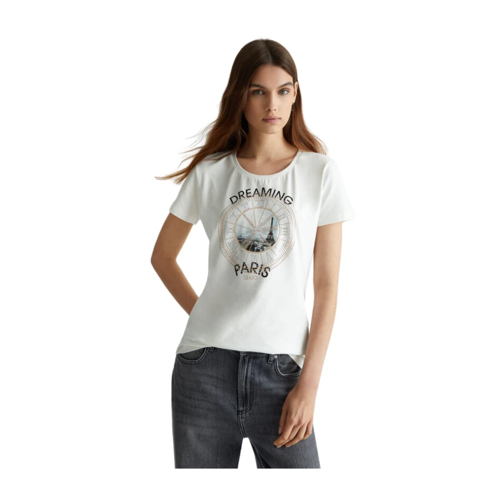 Liu Jo T-shirt met strass White Dames