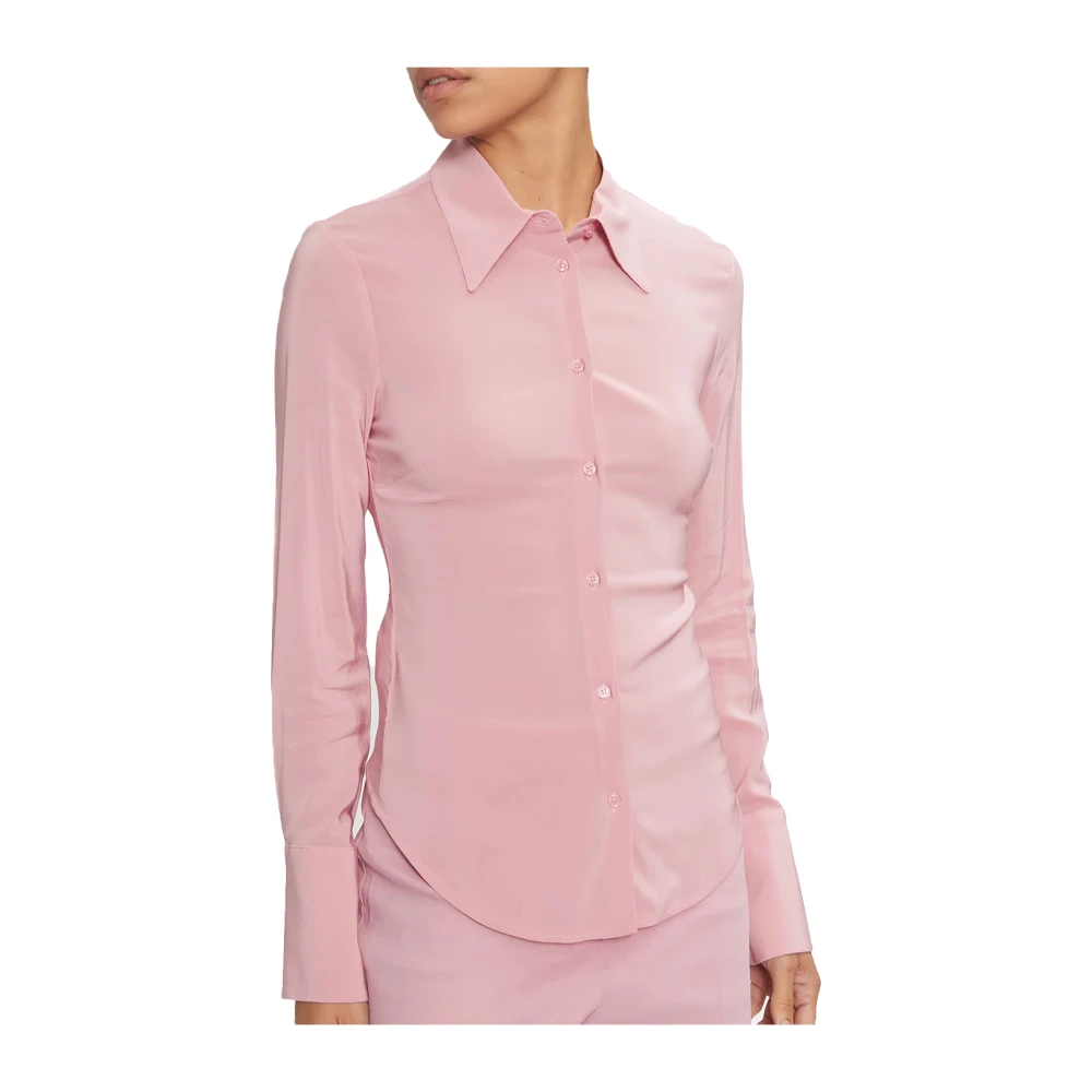 Pinko Women's Pink O, Shirts, Xl, Camicia Con Colletto Ampio