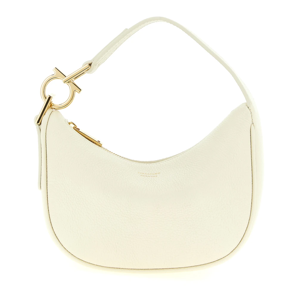 Ferragamo Women's Beige Gancini Top Handle Bag
