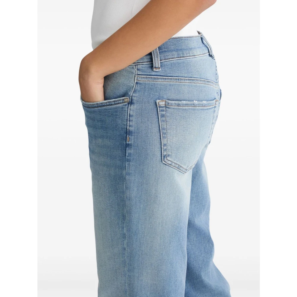 Liu Jo Blauwe Jeans met Whiskering Effect Blue Dames
