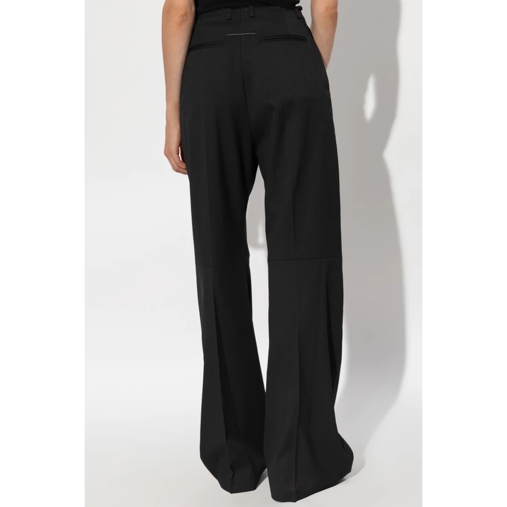 MM6 Maison Margiela Back Stitch Broek Black Dames