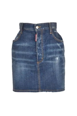 Crystal Wash Denim Mini Skirt
