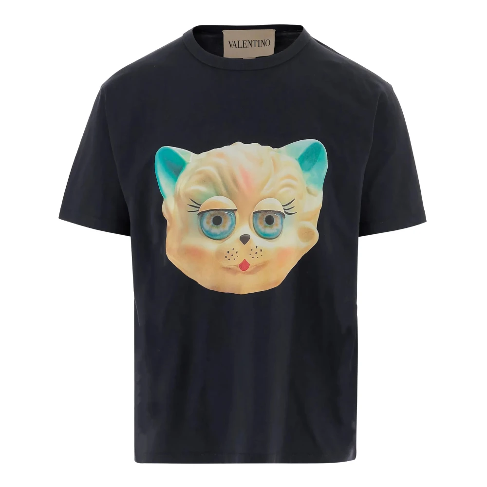 Valentino Garavani Le Chat De La Maison T-Shirt - Male - T-Shirts - Blue - Xl - Tops