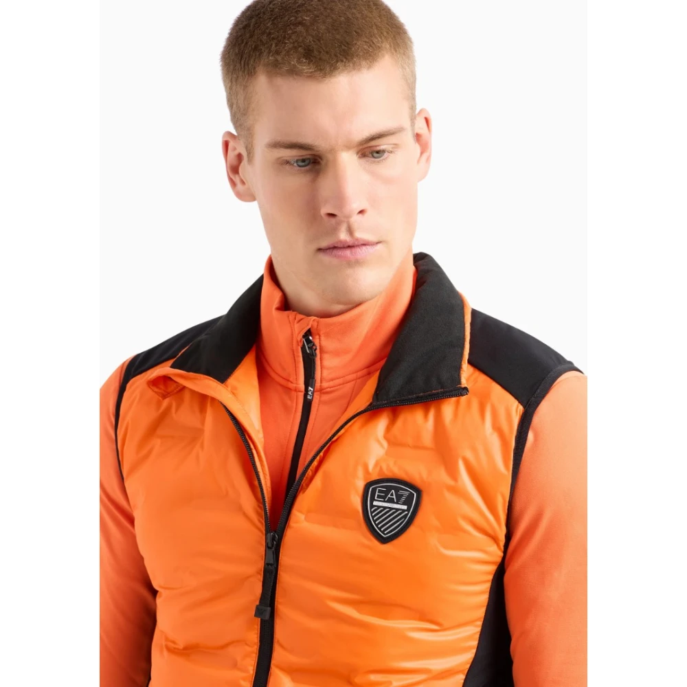 Emporio Armani EA7 Ademende waterafstotende ski vest Orange Heren