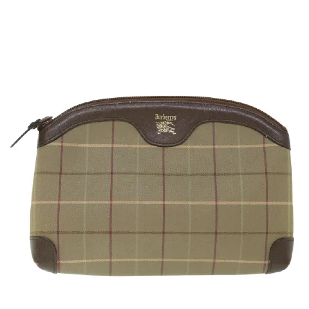 Burberry Vintage Pre-owned Fabric clutches Green Dames