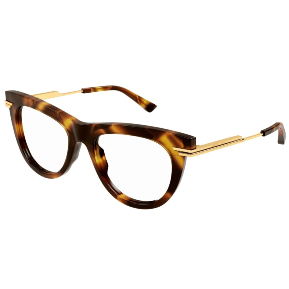 Bottega Veneta Unisex Multicolor Glasses, 51 Mm, Havana Pantos Eyeglasses