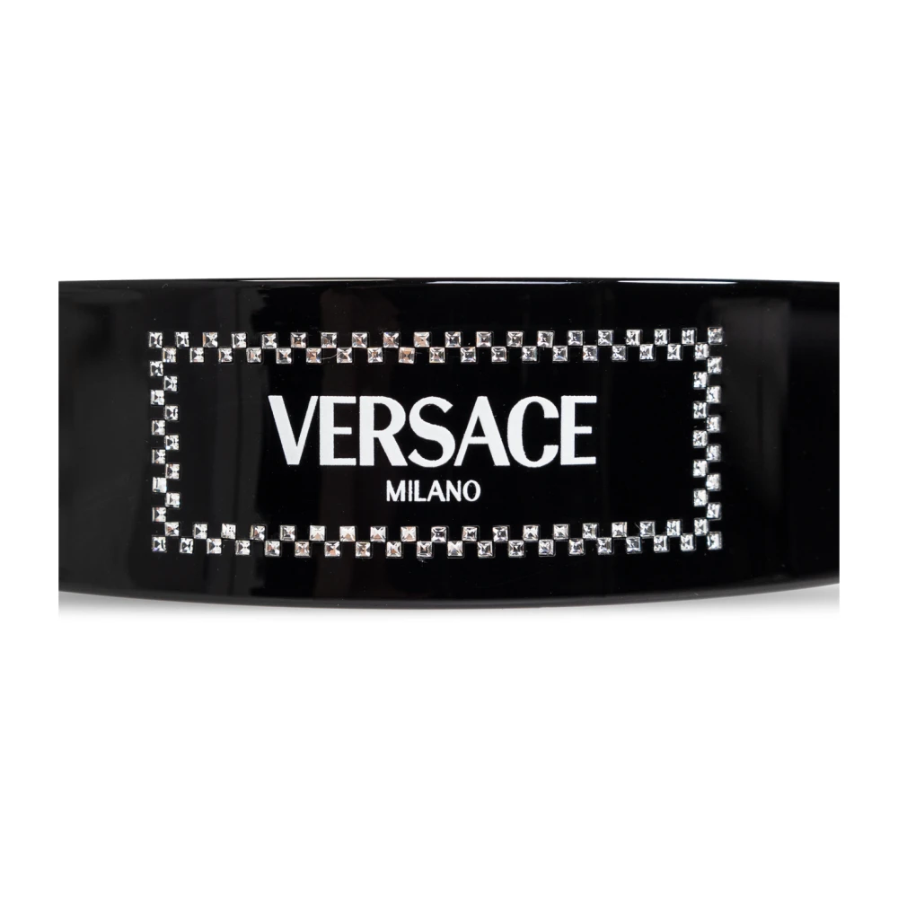 Versace Haarband met glinsterende kristallen Black Dames