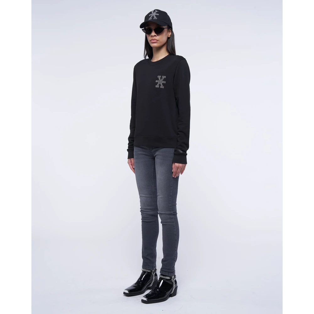 John Richmond Sweatshirt met logo Black Dames