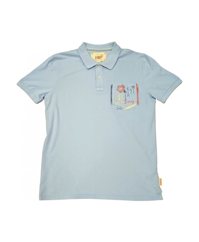 handgeschilderd-hemelsblauw-poloshirt