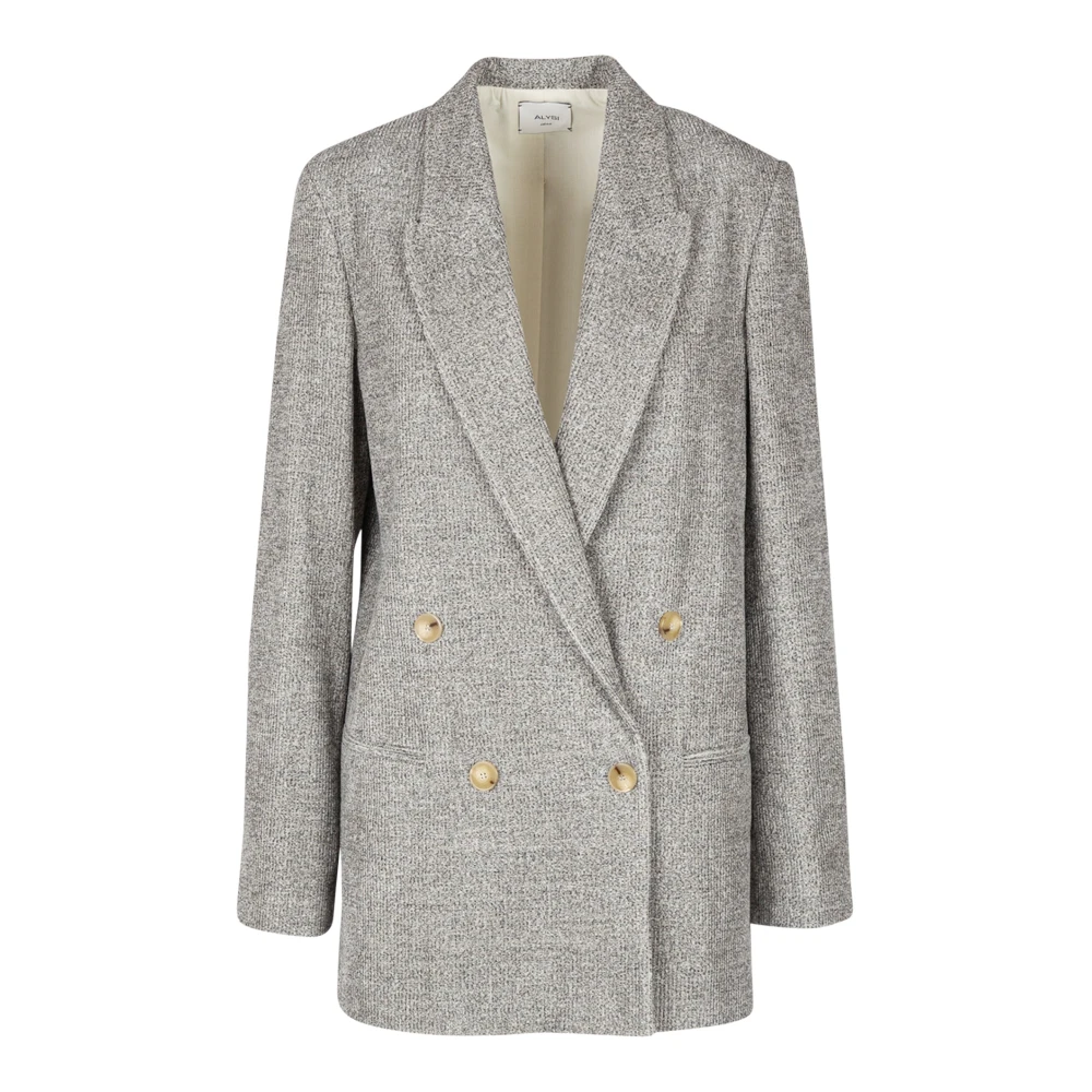 Alysi Stijlvolle Blazer voor Vrouwen Gray Dames