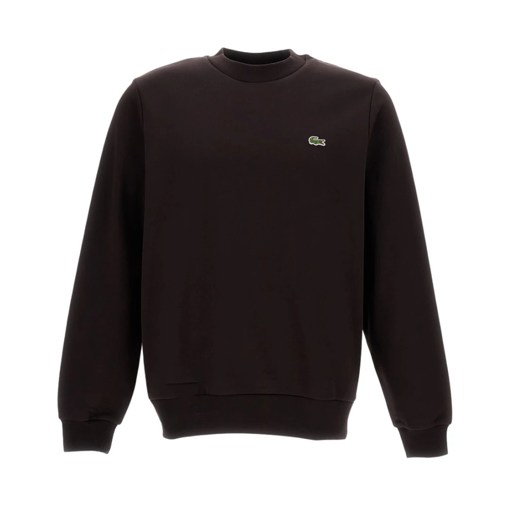 Lacoste Men's Brown Sweatshirts, S, Crewneck Sweatshirt
