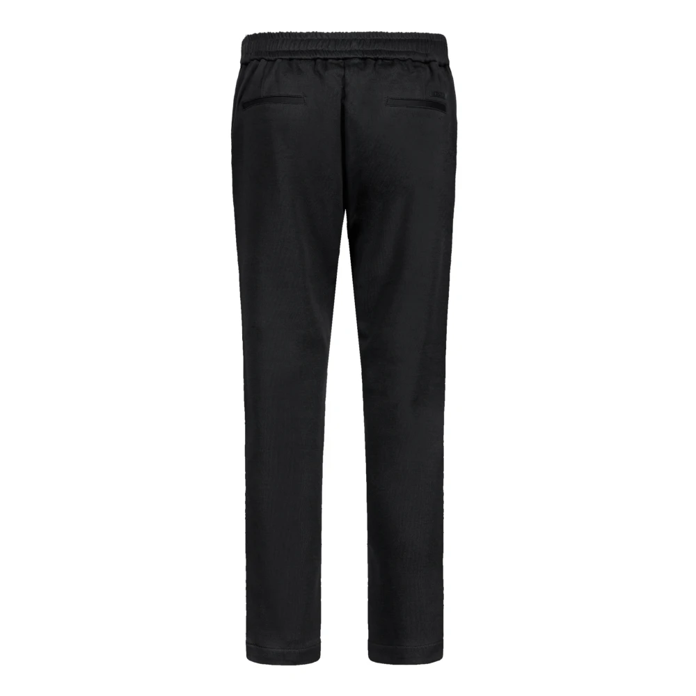 People of Shibuya Elastische technische sweatpants met chinos stijl Black Dames