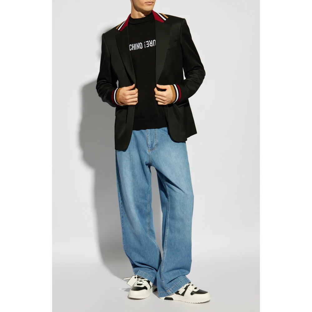 Moschino Trui met logo Black Heren