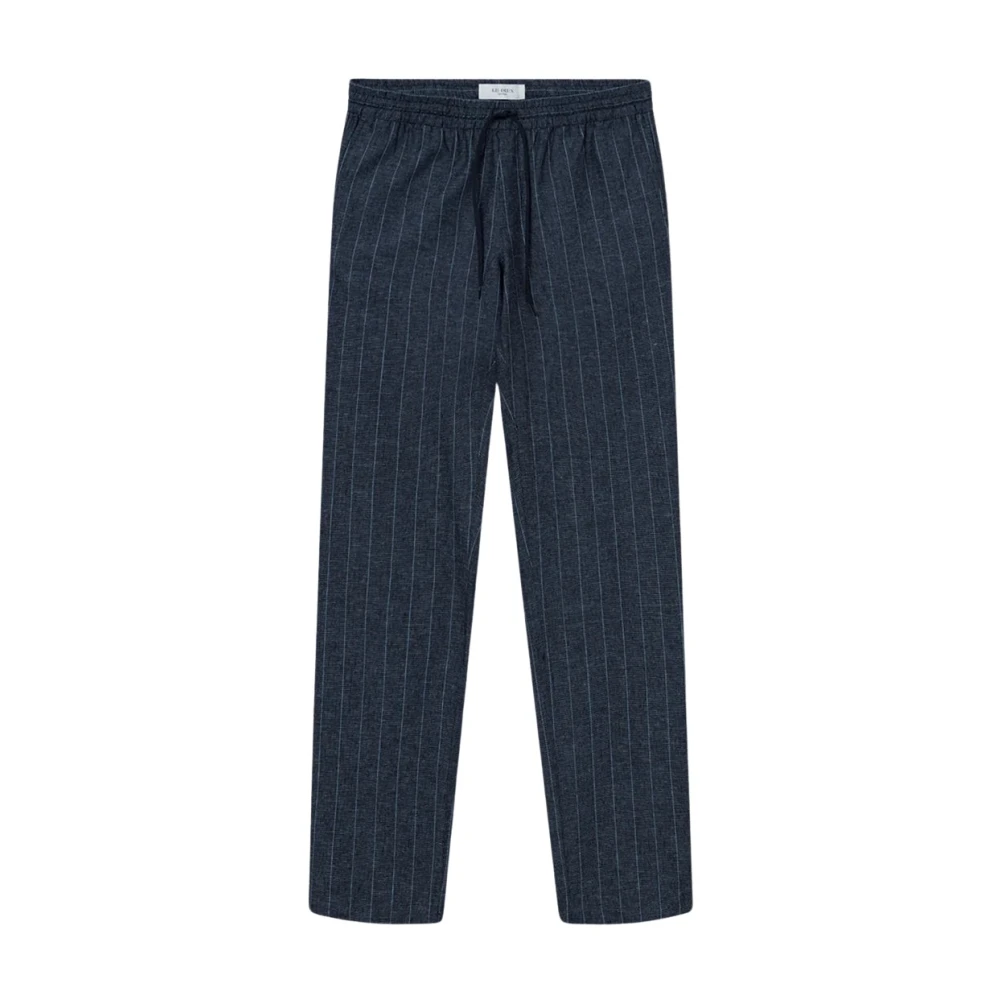 Les Deux Linnen Pak Sweat Hybrid Broek Blue Heren